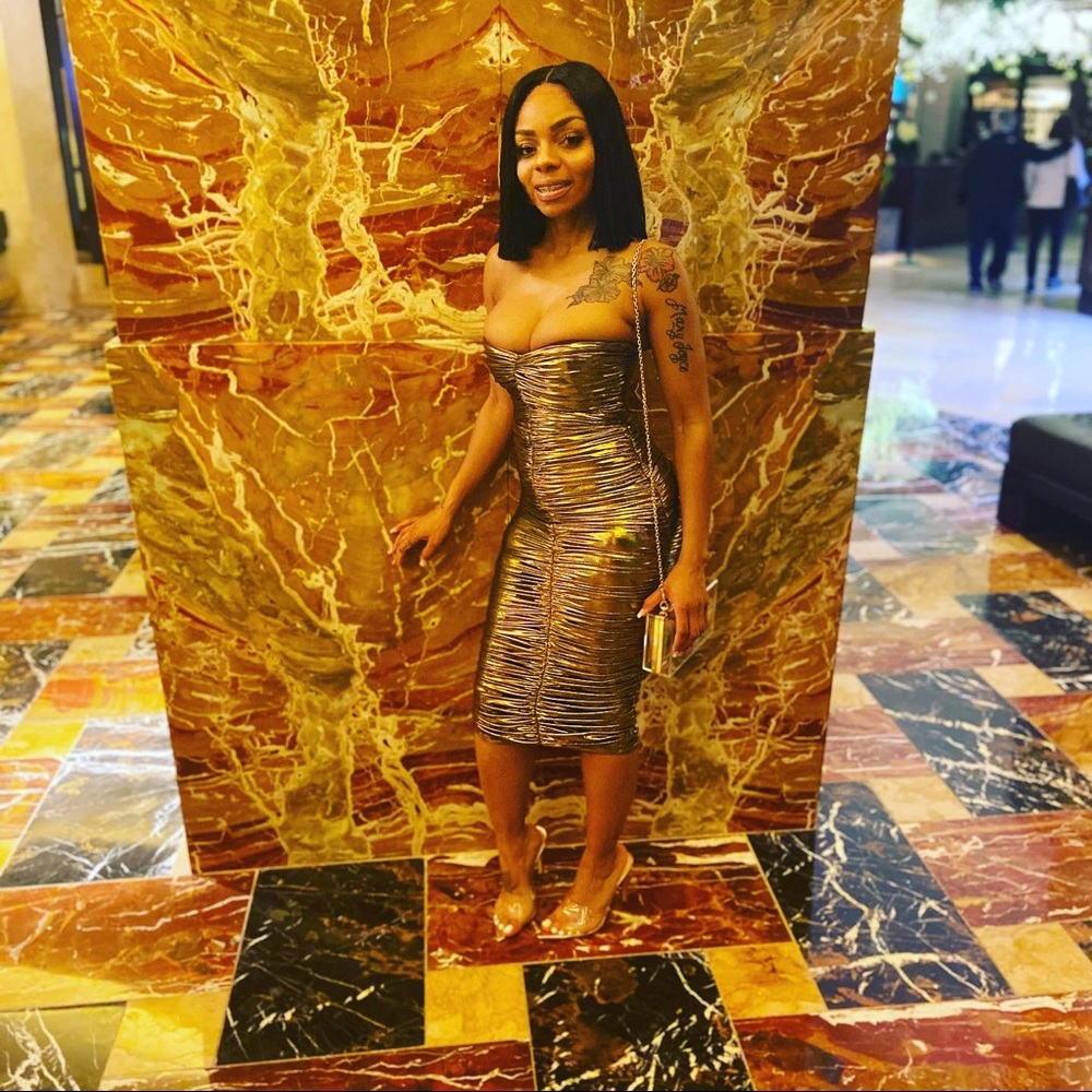 Ribboned midi dressed
